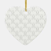 Weißes Flachmuster Keramikornament (Vorne)