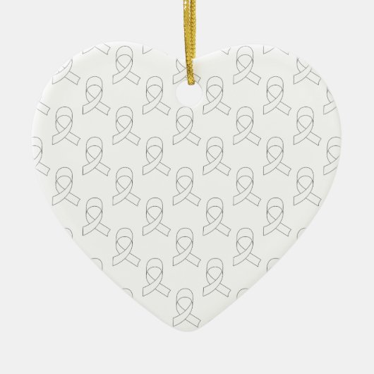 Weißes Flachmuster Keramikornament (Vorne)