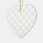 Weißes Flachmuster Keramikornament (Links)