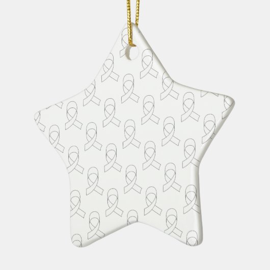 Weißes Flachmuster Keramikornament (Links)