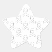 Weißes Flachmuster Stern-Aufkleber (Vorderseite)