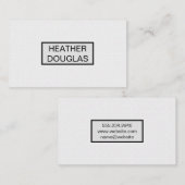 Weißes Fliesenmuster Visitenkarte (Vorne/Hinten)