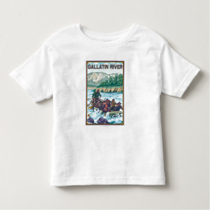 Weißes flößendes Wasser - Gallatin-Fluss, Montana Kleinkind T-shirt