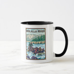 Weißes flößendes Wasser - Molalla Fluss, Oregon Tasse