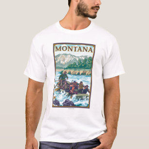 Weißes flößendes Wasser - Montana T-Shirt