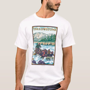 Weißes flößendes Wasser - Yellowstone Nationalp T-Shirt