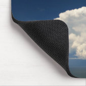 Weißes Fluffiges Wolkenfoto Mousepad (Ecke)
