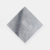 Weißes Fluffy Fur Diamonds Paper Napkins Serviette (Ecke)