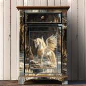 Weißes Flügeldrachen Einhorn Mythisches Ozeanfanta Seidenpapier