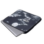 Weißes Flügelpferd mit Vollmoo Laptopschutzhülle (Vorne Knopf)
