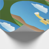 Weißes Flugzeug Geschenkpapier (Ecke)