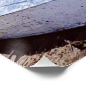 Weißes Foto am Strand Golden Sands Blue Sea Poster (Ecke)