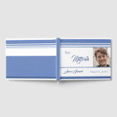 Weißes Foto Bar Mitzvah Gästebuch (Voll)