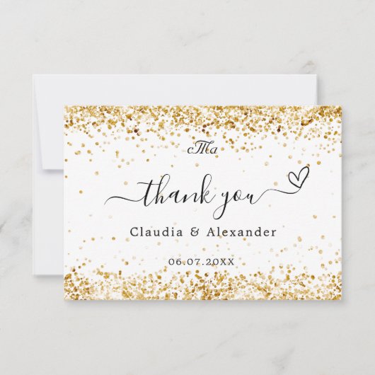 Weißes Foto Dankeskarte (Vorderseite)