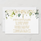 Weißes Foto der Kommune Wasserfarbe Einladung (Rückseite)