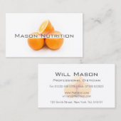 Weißes Foto der Orangen Visitenkarte (Vorne/Hinten)