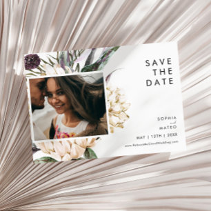 Weißes Foto Horizontal Save The Date