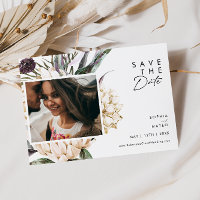 Weißes Foto Horizontal Save the Date