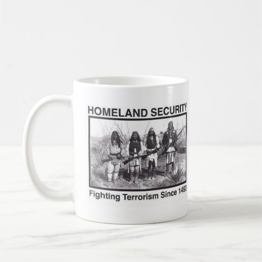 Weißes Foto-indische heimat-Sicherheit Kaffeetasse (Links)