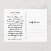 Weißes Foto mit blühender Blüte Postkarte (Rückseite)