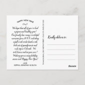 Weißes Foto mit blühender Blüte Postkarte (Rückseite)