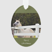 Weißes Foto Ornament (Vorderseite)