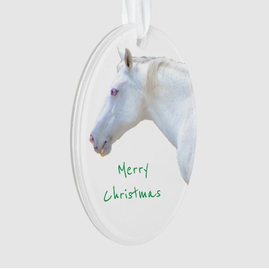 Weißes Foto Ornament (Vorderseite)