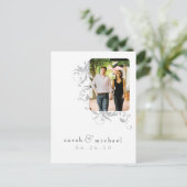 Weißes Foto Save the Date 04 Ankündigungspostkarte (Stehend Vorderseite)