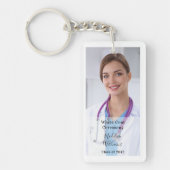 Weißes Foto Schlüsselanhänger (Vorderseite)