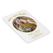 Weißes Foto und Gold - Modernes Rundlaufmodell Sav Magnet (Rechte Seite)