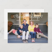 Weißes Foto zum Feiertag Postkarte (Vorne/Hinten)