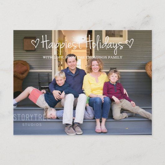 Weißes Foto zum Feiertag Postkarte (Vorderseite)