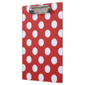 Weißes Fraktal Polka Dots Rote Fraktale Hintergrun Klemmbrett (Links)