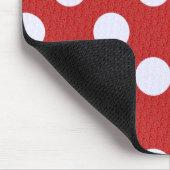 Weißes Fraktal Polka Dots Rote Fraktale Hintergrun Mousepad (Ecke)
