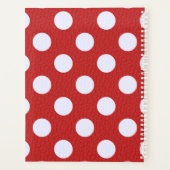 Weißes Fraktal Polka Dots Rote Fraktale Hintergrun Planer (Rückseite)