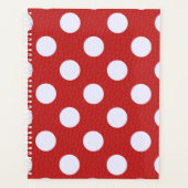 Weißes Fraktal Polka Dots Rote Fraktale Hintergrun Planer (Vorderseite)