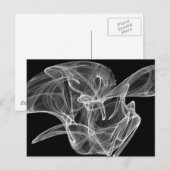 Weißes Fraktal Postkarte (Vorne/Hinten)