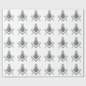 Weißes FreimaurerPackpapier Geschenkpapier (Flach)