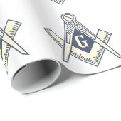 Weißes FreimaurerPackpapier Geschenkpapier (Rolleneckpunkt)