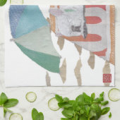 Weißes Frenchie, französische Bulldogge, Küchentuch (Gefaltet)