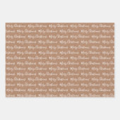 Weißes "Frohe Weihnachten" Kraft Papier Textur (Vorderseite)