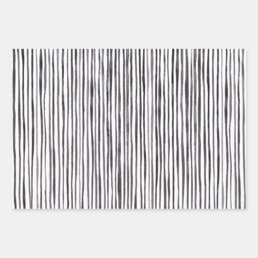 Weißes "Frohe Weihnachten" Kraftpapier und Streife Geschenkpapier Set (Vorderseite 3)