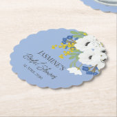 Weißes Frühlingsfloral Bouquet Brautparty Untersetzer (angewinkelt)