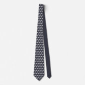 Weißes Galloping-Pferd | Black Neck Tie Krawatte (Vorderseite)