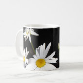 Weißes Gänseblümchen auf Schwarzem, Kaffeetasse (Vorderseite Links)