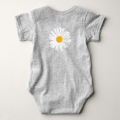 weißes Gänseblümchen Baby Strampler (Rückseite)