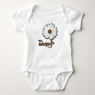 Weißes Gänseblümchen Baby Strampler