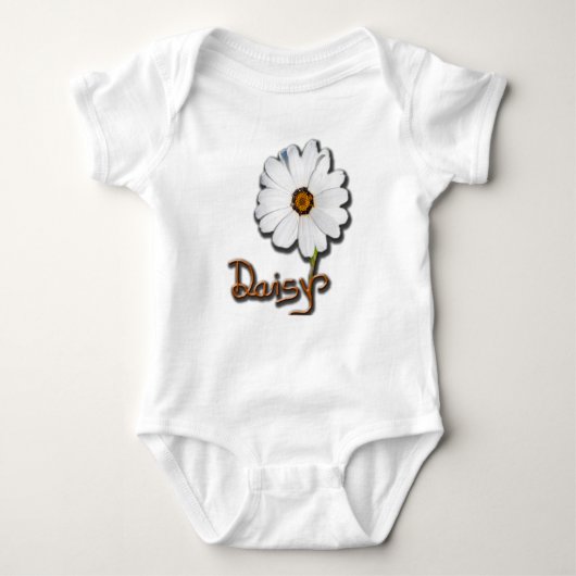 Weißes Gänseblümchen Baby Strampler (Vorderseite)