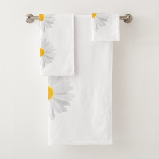 weißes Gänseblümchen Badhandtuch Set (Insitu)