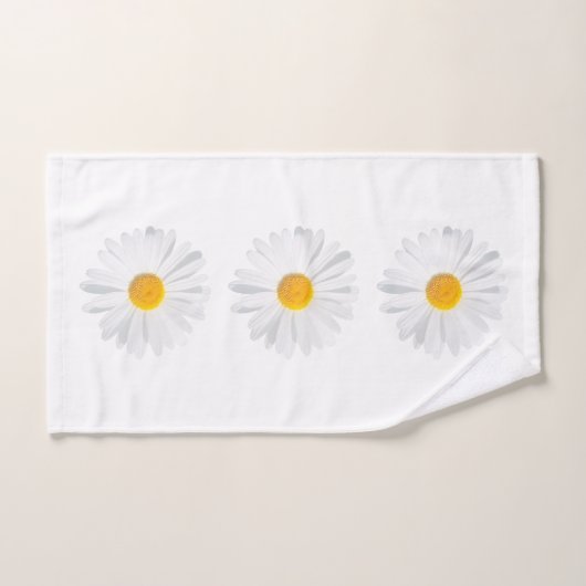 weißes Gänseblümchen Badhandtuch Set (Handtuch)